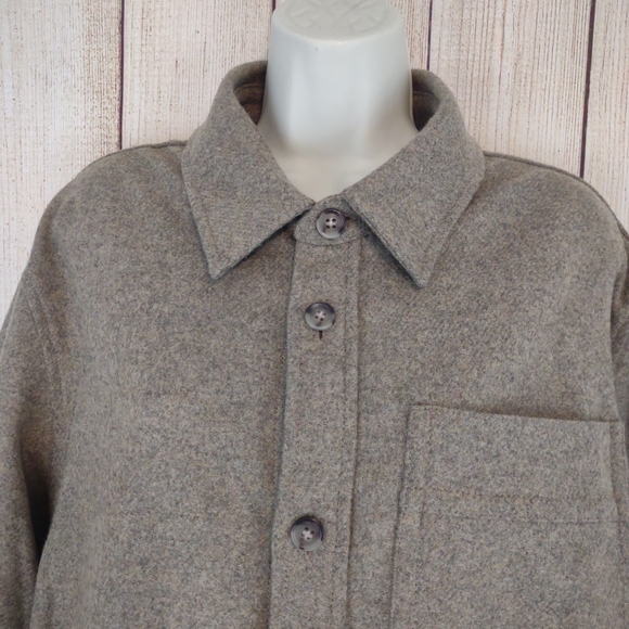 A.P.C. Basile Overshirt shacket Wool khaki  heather Shacket LG. NWOT - Picture 3 of 14
